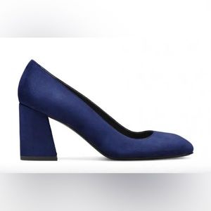 Stuart Weitzman Mary Mid Heel Suede Pump 7